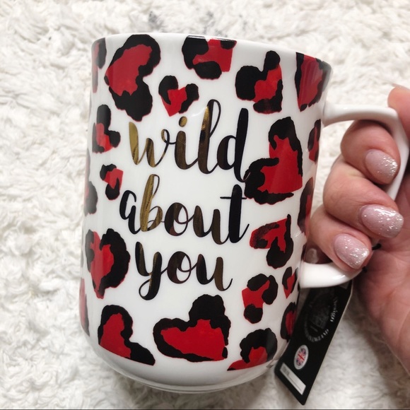 Other - Wild About You coffee mug Valentine’s Heart animal